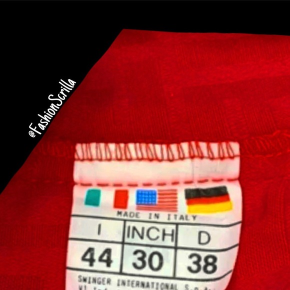 Fendi Red Zucca Monogram Logo High Waist Denim Mini Shorts - Picture 7 of 15